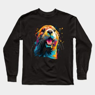 Otter Smiling Long Sleeve T-Shirt